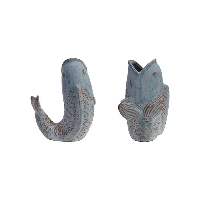 Stoneware Fish Vase - Madison's Niche