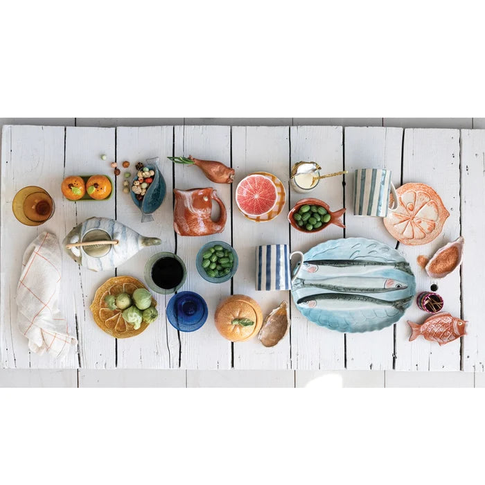 Stoneware Glaze Fish Shaped Dish - Madison's Niche