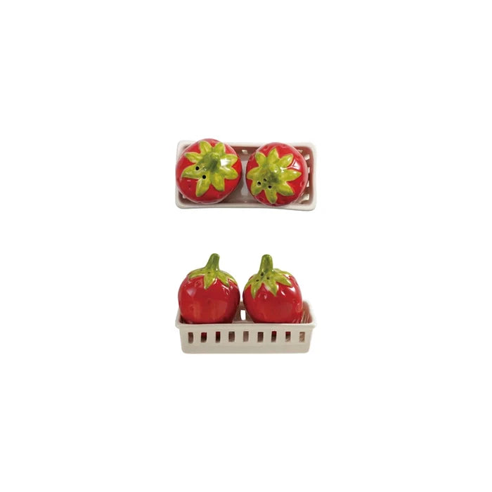 Strawberry Basket Salt & Pepper Shakers - Madison's Niche