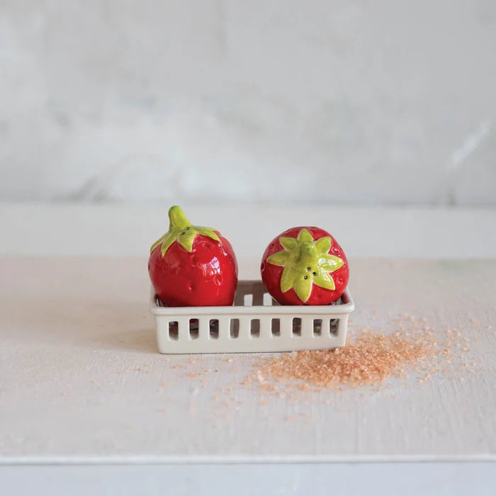 Strawberry Basket Salt & Pepper Shakers - Madison's Niche