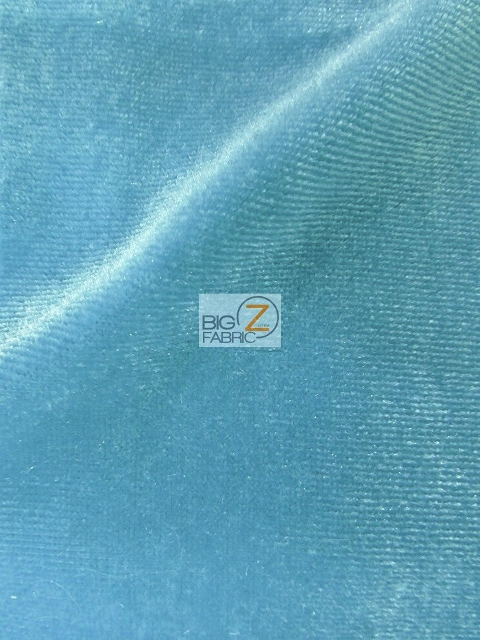 Stretch Velvet Velour Spandex 360 Grams Costume Fabric / Baby Blue / Sold By The Yard
