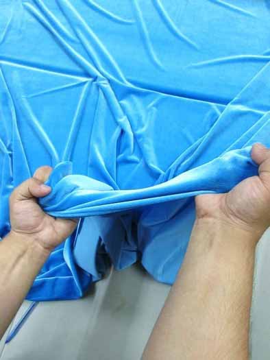 Stretch Velvet Velour Spandex 360 Grams Costume Fabric / Charcoal / Sold By The Yard