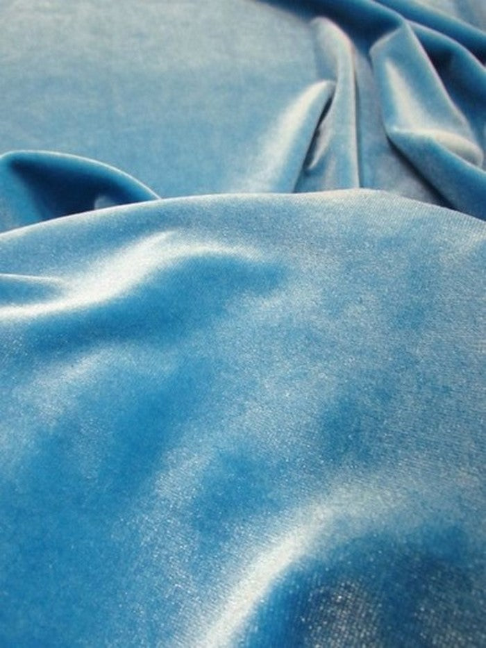 Stretch Velvet Velour Spandex 360 Grams Costume Fabric / Light Gold / Sold By The Yard
