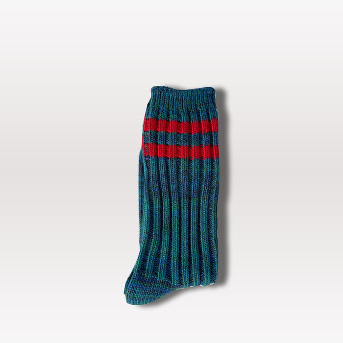 Stripe Knitted Socks - Teal