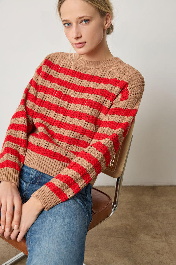 Stripe Stitch Sweater - Madison's Niche