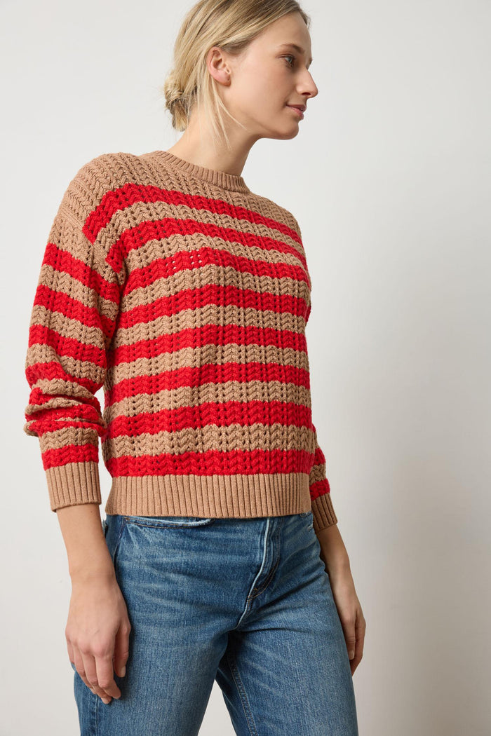Stripe Stitch Sweater - Madison's Niche