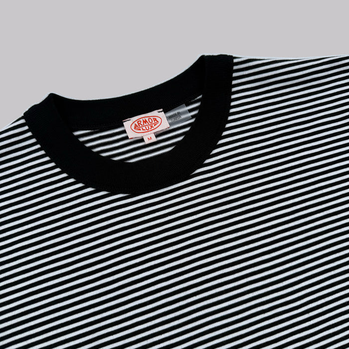 Striped Heritage T Shirt - Black / Milk