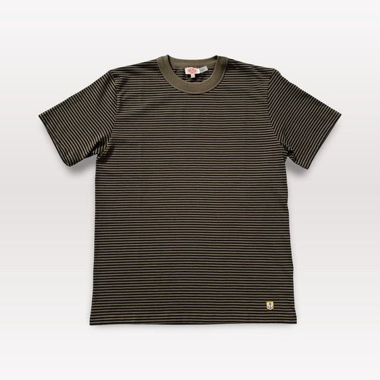 Striped Heritage T Shirt - Olive / Noir
