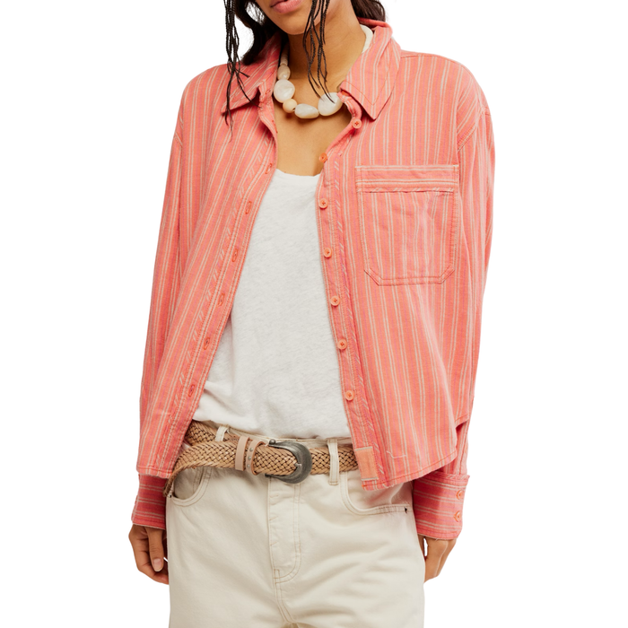 Striped Linen Laurel in Cinnamon - Madison's Niche