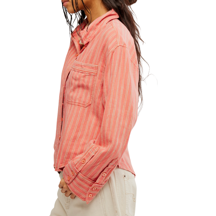 Striped Linen Laurel in Cinnamon - Madison's Niche