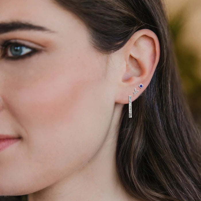 Stud Trio Ear Jacket Set in Silver - Madison's Niche