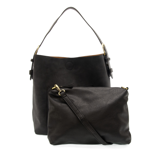 Suede Hobo in Black - Madison's Niche