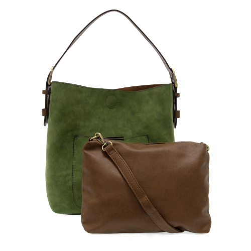 Suede Hobo in Emerald - Madison's Niche