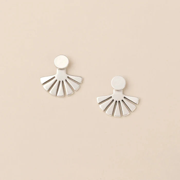 Sunburst Ear Jacket in Silver - Madison's Niche