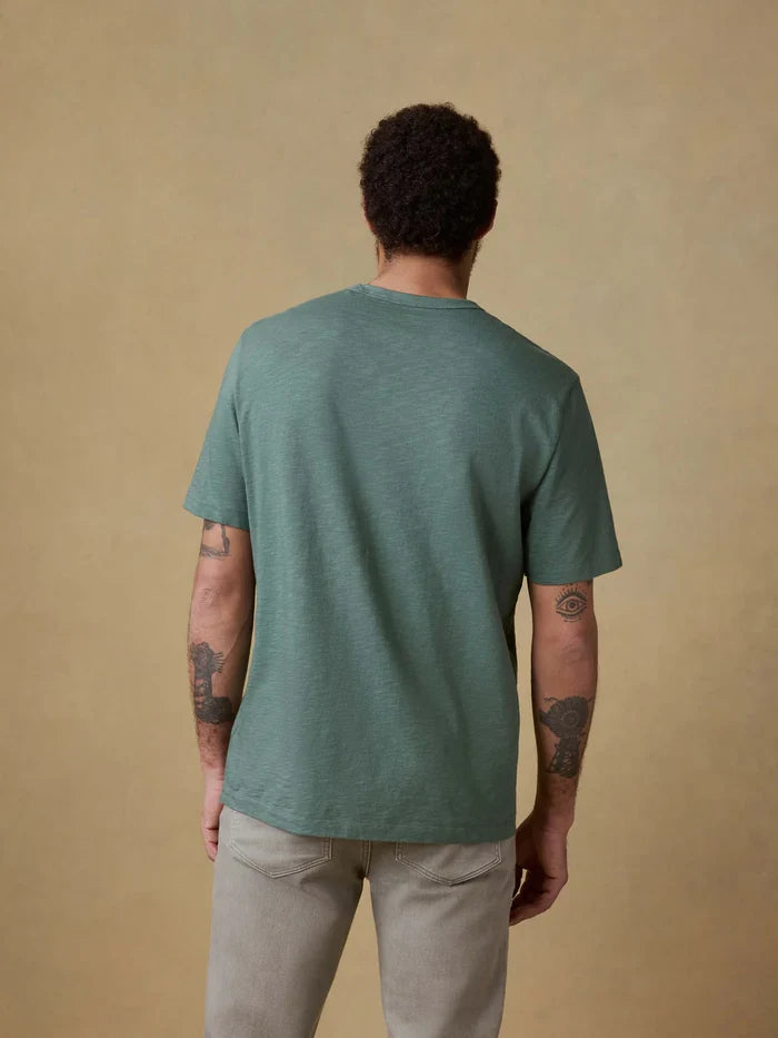 Sunwashed Pocket Tee in Green - Madison's Niche