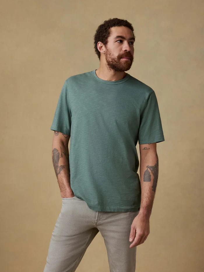 Sunwashed Pocket Tee in Green - Madison's Niche