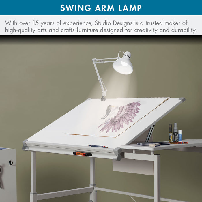 Swing Arm Lamp with LED Bulb White