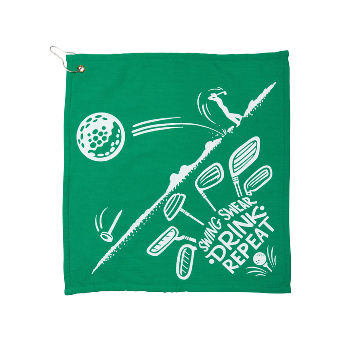 Swing Swear Drink Repeat Golf Towel - Madison's Niche