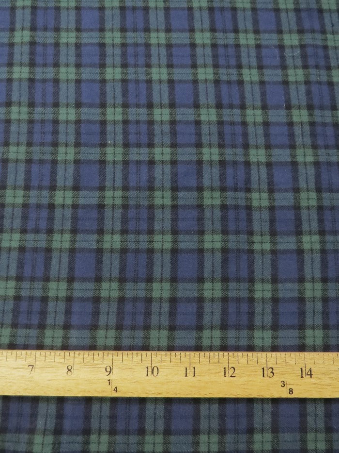 Tartan Plaid Uniform Apparel Flannel Fabric / Green/Purple||color:Green/Purple