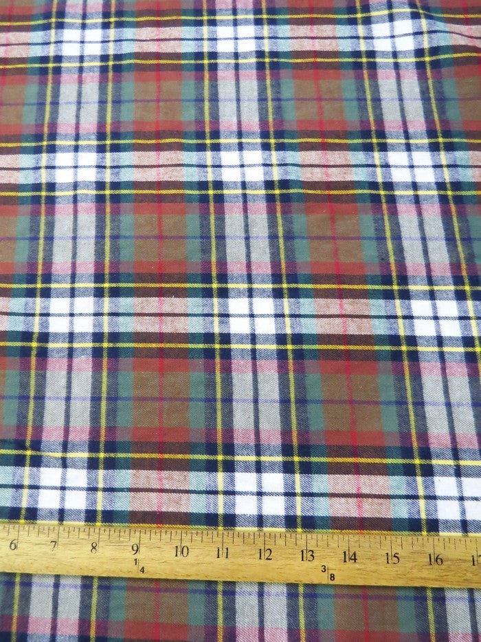 Tartan Plaid Uniform Apparel Flannel Fabric / Red/Blue||color:Red/Blue