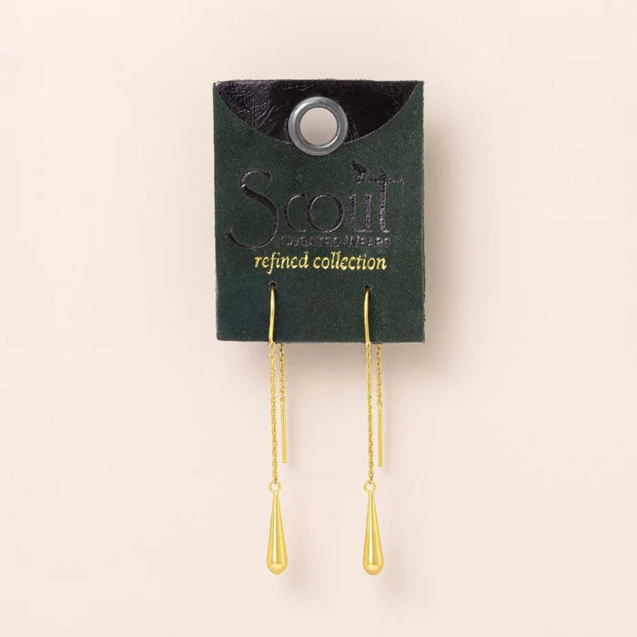 Teardrop Threader in Gold - Madison's Niche