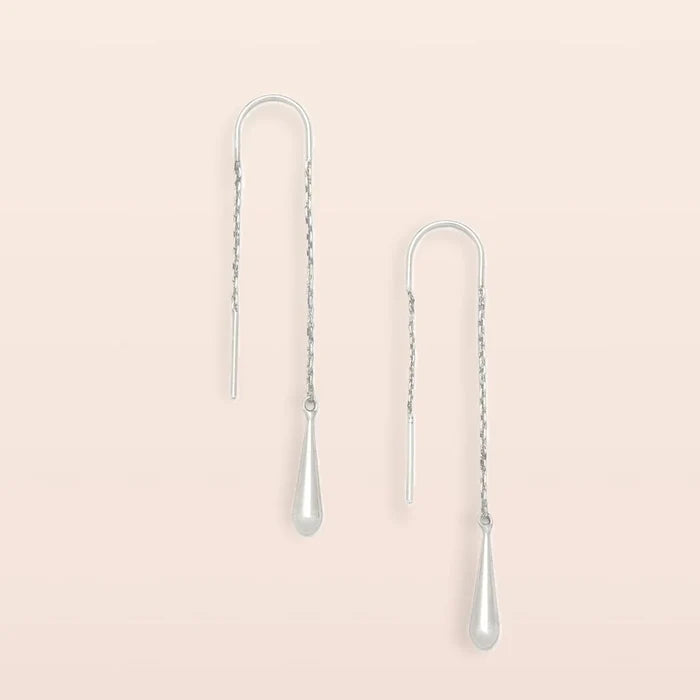 Teardrop Threader in Silver - Madison's Niche