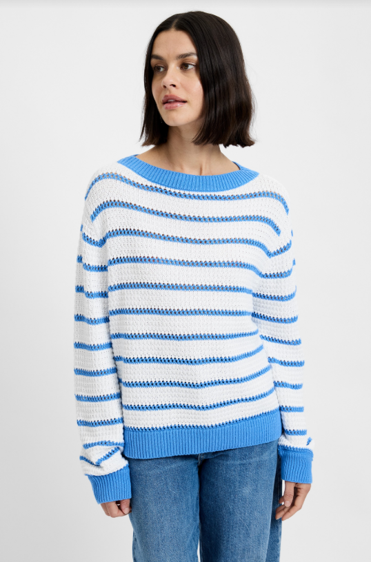 Teddy Knit Stripe Pullover - Madison's Niche