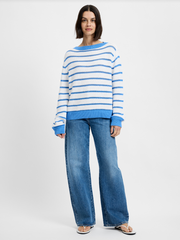 Teddy Knit Stripe Pullover - Madison's Niche