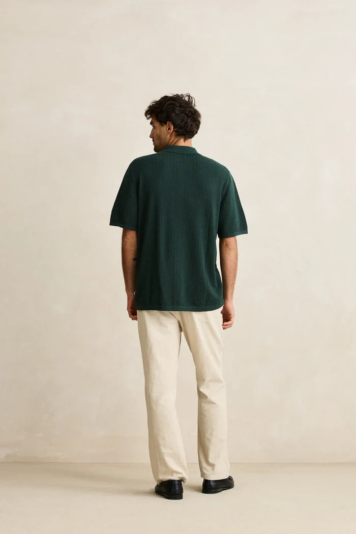 Textured Knit Short Sleeve in Forest - Madison's Niche