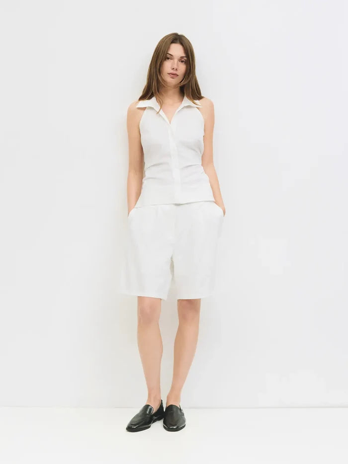The Amelia Shorts in White - Madison's Niche