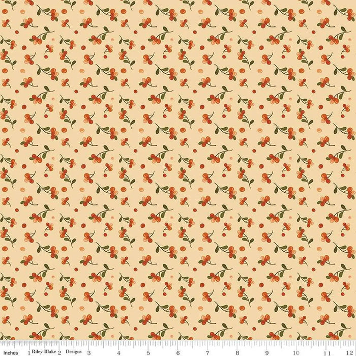 The Awe of Autumn Bittersweet Latte 43"/44" Fabric Per Yard