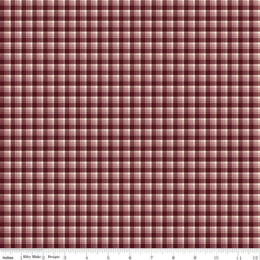 The Awe of Autumn Plaid Purple 43"/44" Fabric Per Yard