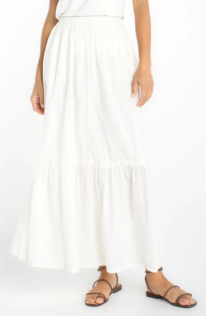 Tiered Woven Pull-on Maxi Skirt - Madison's Niche