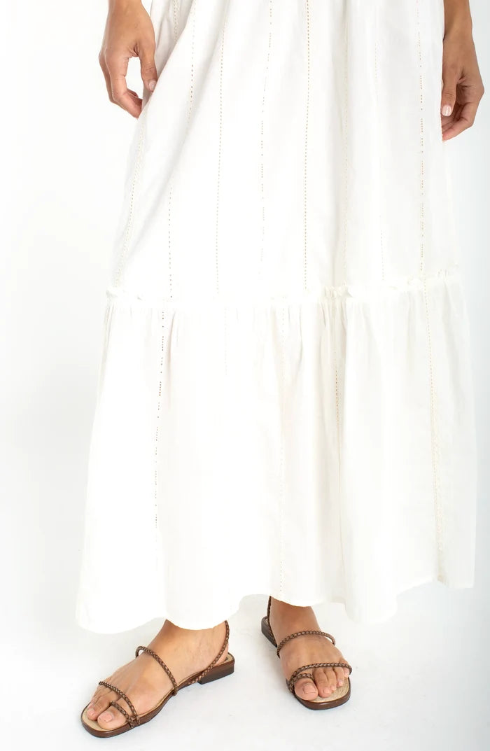 Tiered Woven Pull-on Maxi Skirt - Madison's Niche