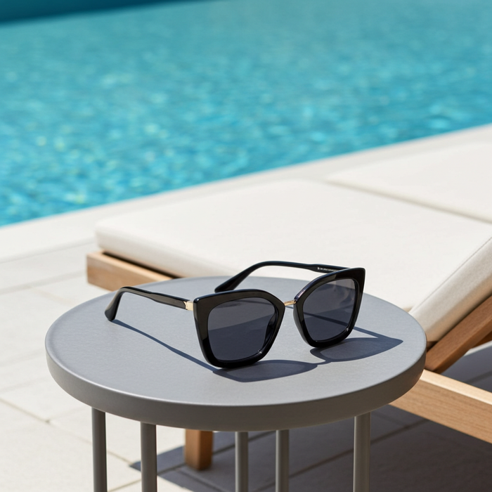 Toni Cat Eye Sunglasses in Black