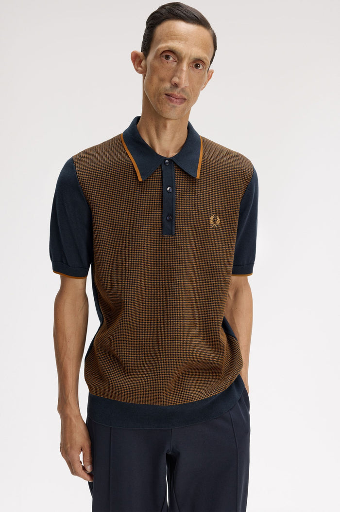 Tonic Waffled Knitted Shirt - Navy