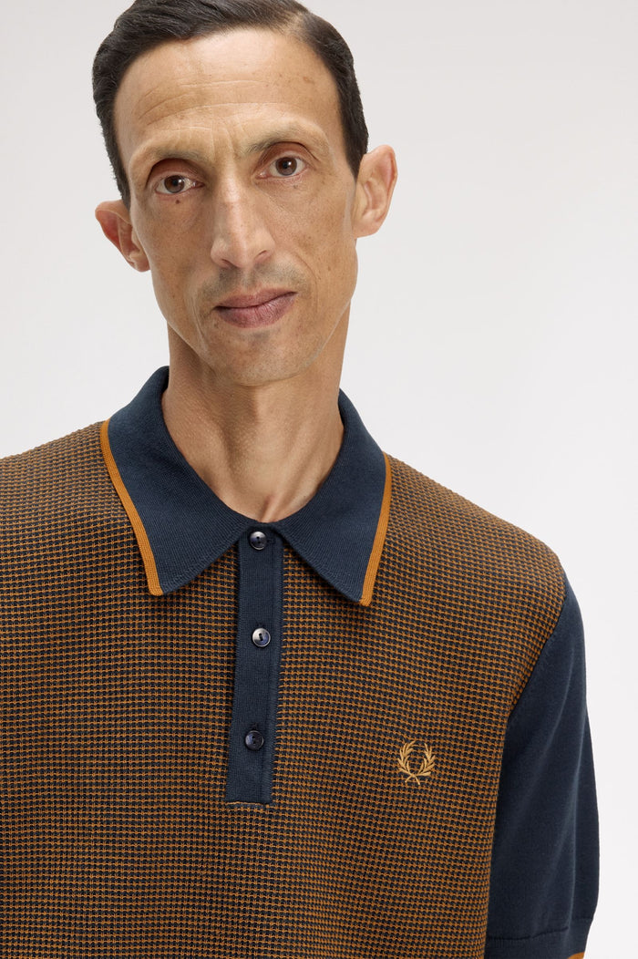 Tonic Waffled Knitted Shirt - Navy