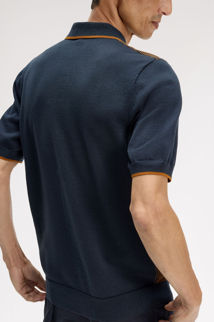 Tonic Waffled Knitted Shirt - Navy