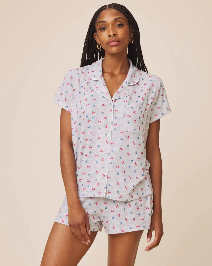 Tossed Fruit Flora Pillowsoft Short Set - Madison's Niche