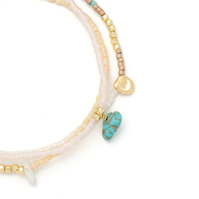 Tranquility Mixed Media Wrap in Gold - Madison's Niche