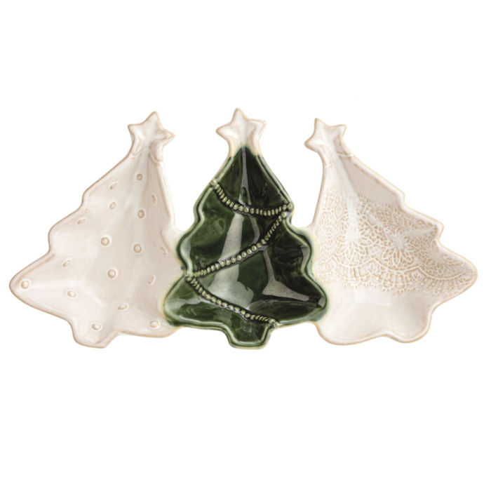 Tree Triple Tidbit Dish