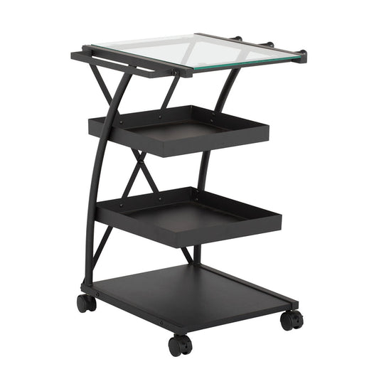 Triflex Taboret Charcoal / Clear Glass
