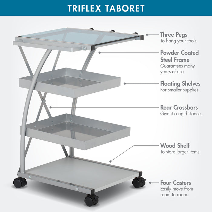 Triflex Taboret Silver / Blue