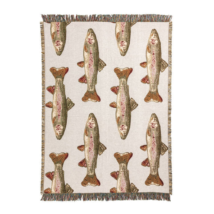 Trout Jacquard Woven Blanket - Madison's Niche