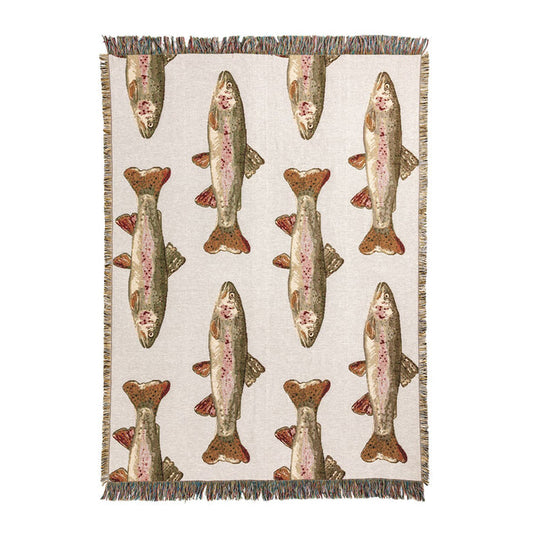 Trout Jacquard Woven Blanket - Madison's Niche