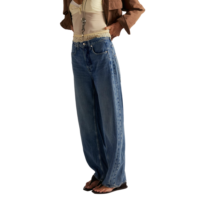 Truro Baggy Puddle Jean in Water Stone - Madison's Niche