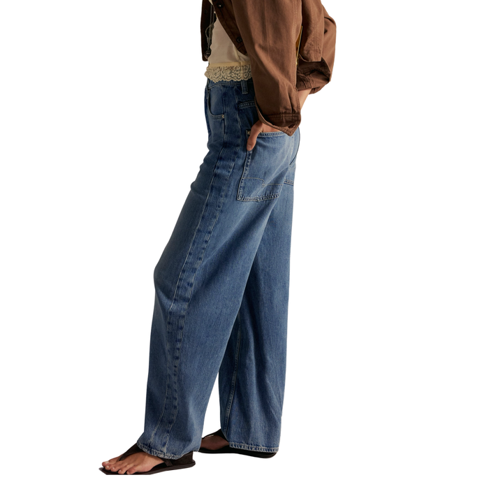 Truro Baggy Puddle Jean in Water Stone - Madison's Niche