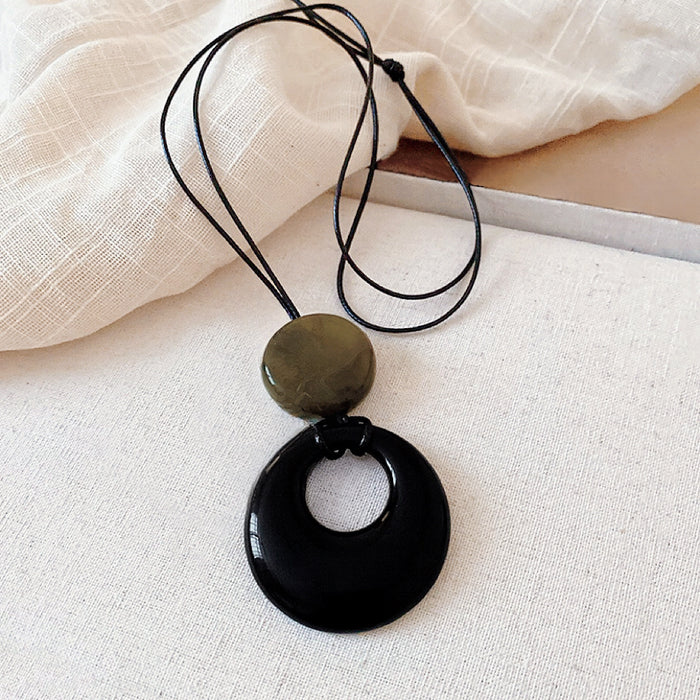 Close-up of Twilight Loop Necklace, great for parties, weddings, and dates.