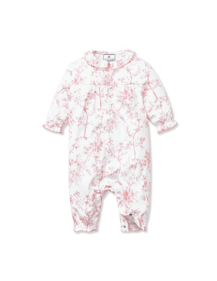 Twill Romper in Pink Timeless Toile - Madison's Niche