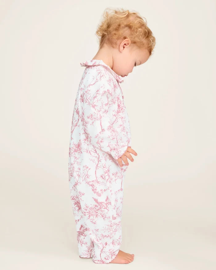 Twill Romper in Pink Timeless Toile - Madison's Niche